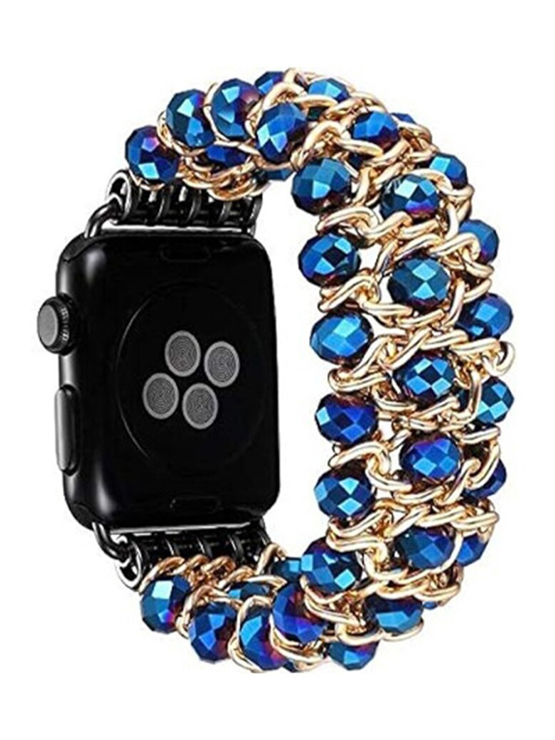 

PEEPERLY Women Beaded Stretchable Bracelet Watch Strap, Blue