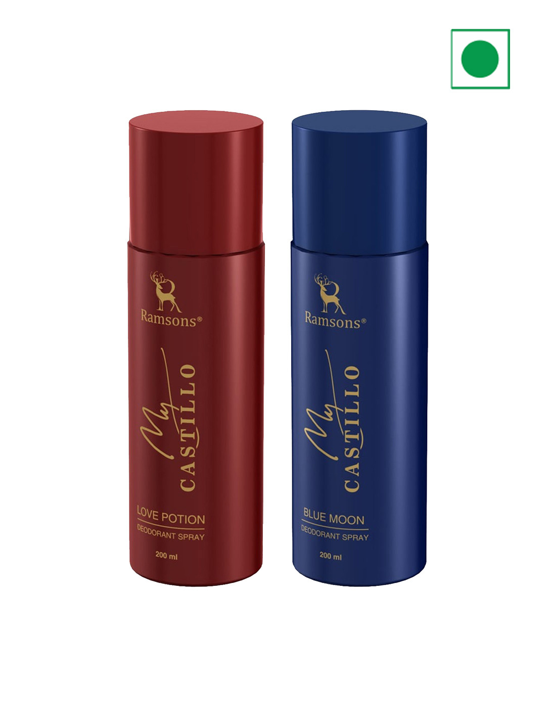 

Ramsons My Castillo Set Of 2 Blue Moon & Love Potion Deodorant Spray - 133g/200ml Each, Multi