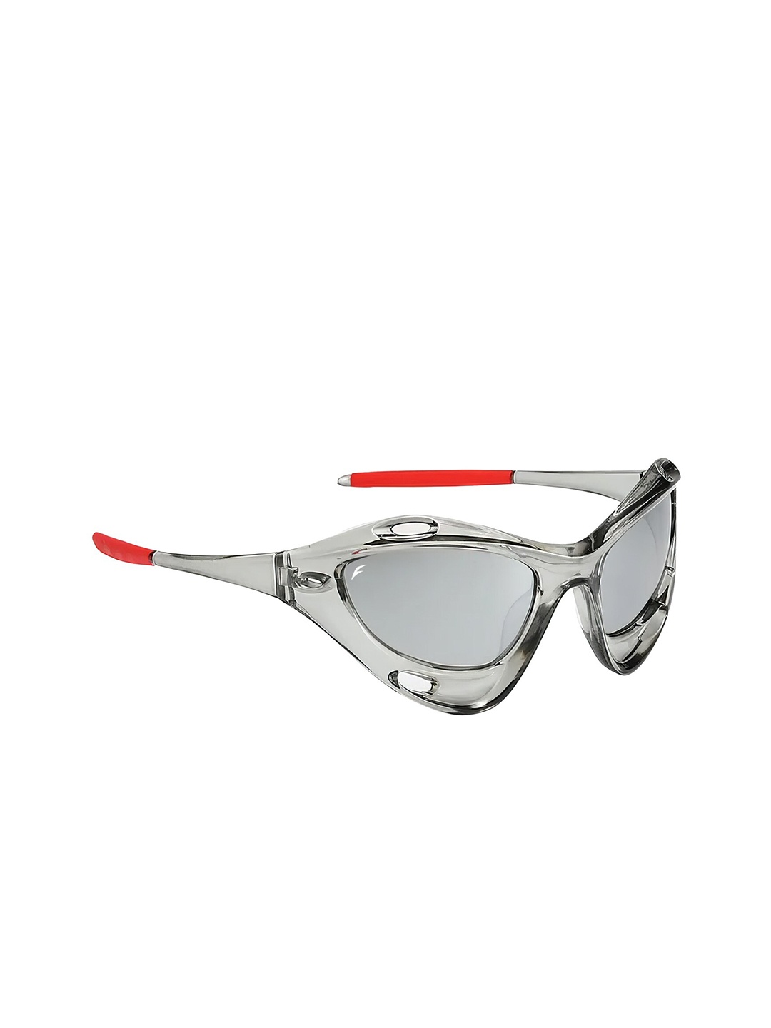 

Floyd Unisex Cateye Sunglasses With UV Protected Lens 6717_GRY_SIL, Grey