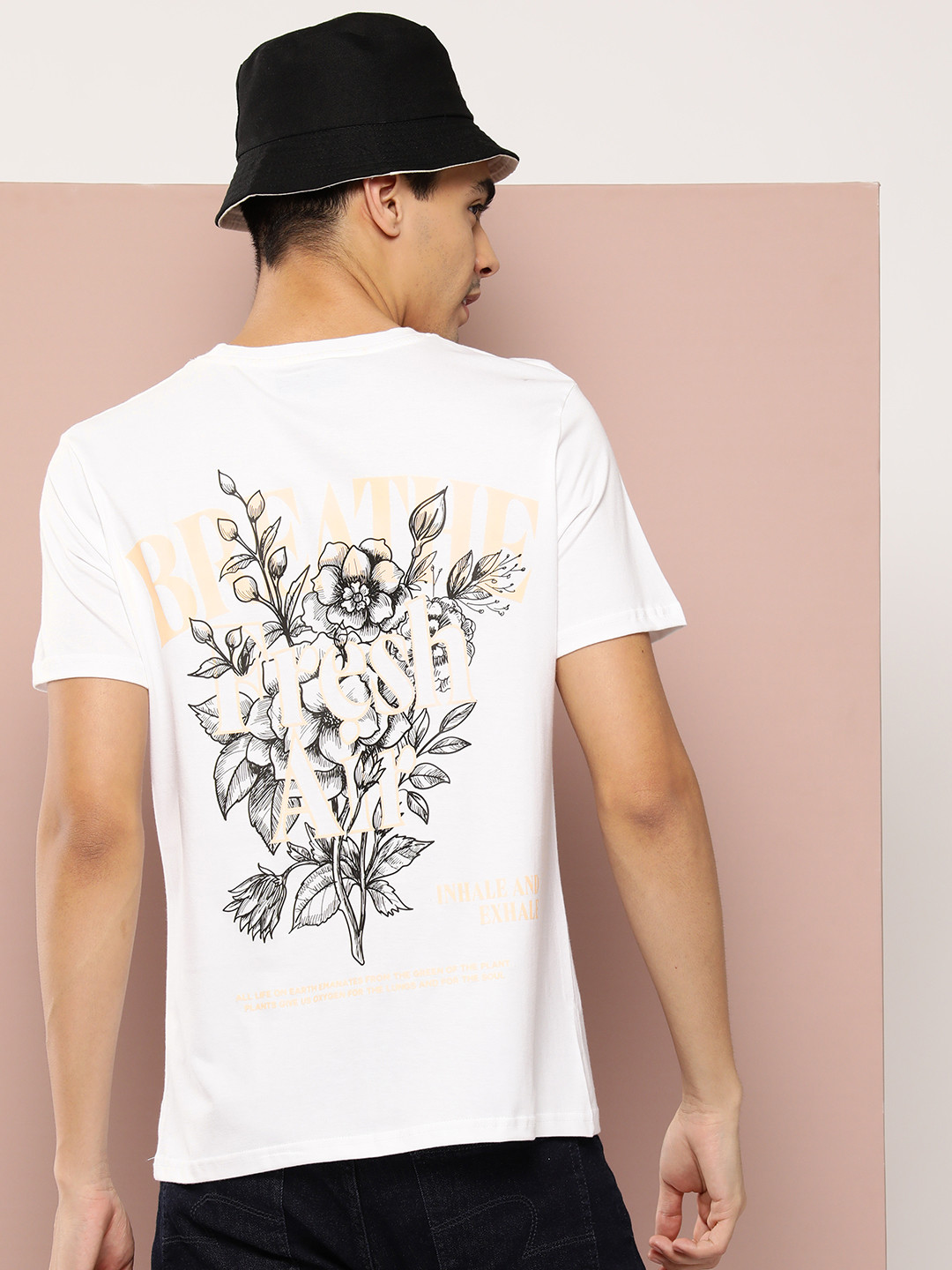 

Harvard Floral Printed Pure Cotton T-shirt, White