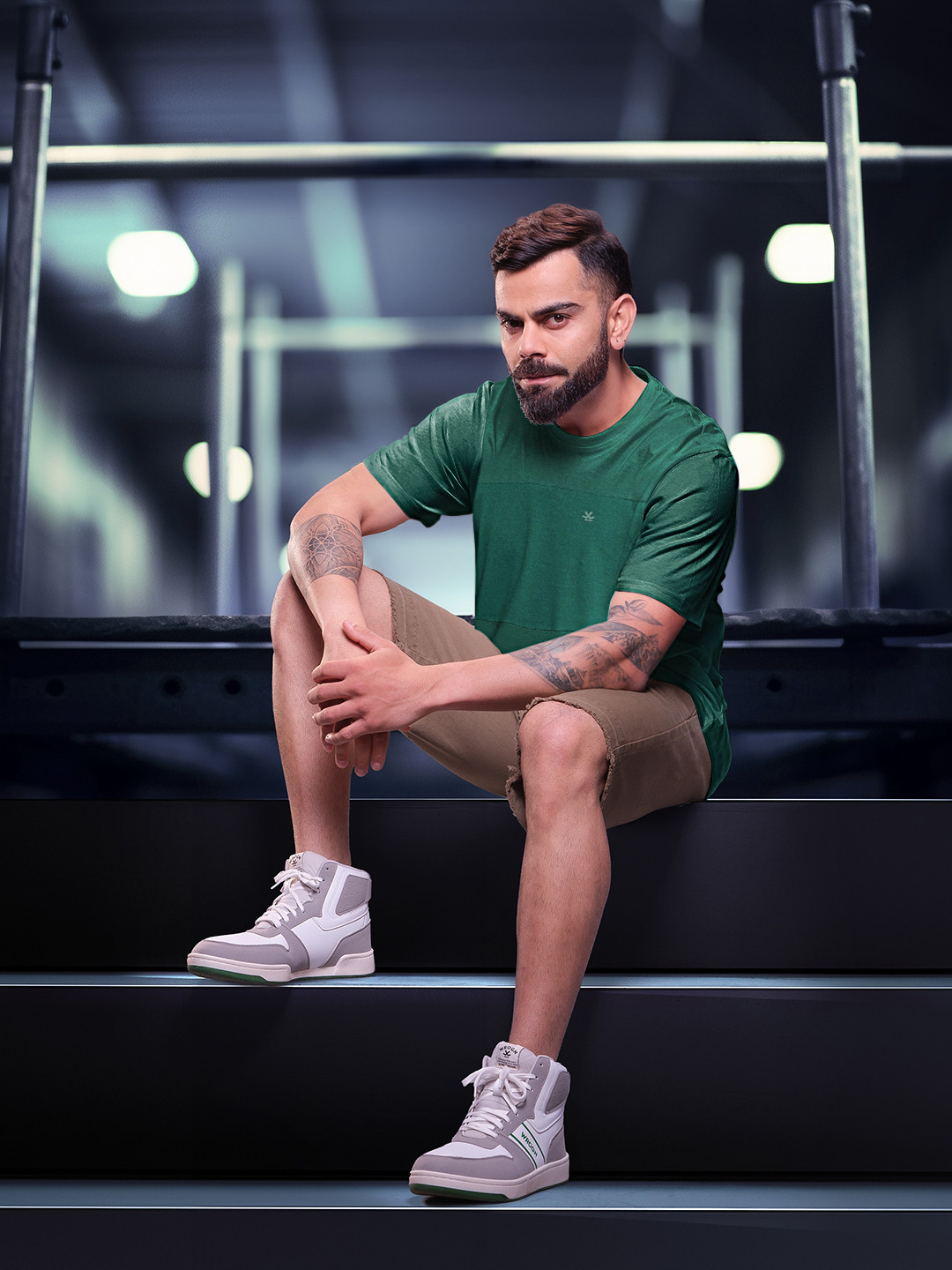 

WROGN Men Pure Cotton T-shirt, Green