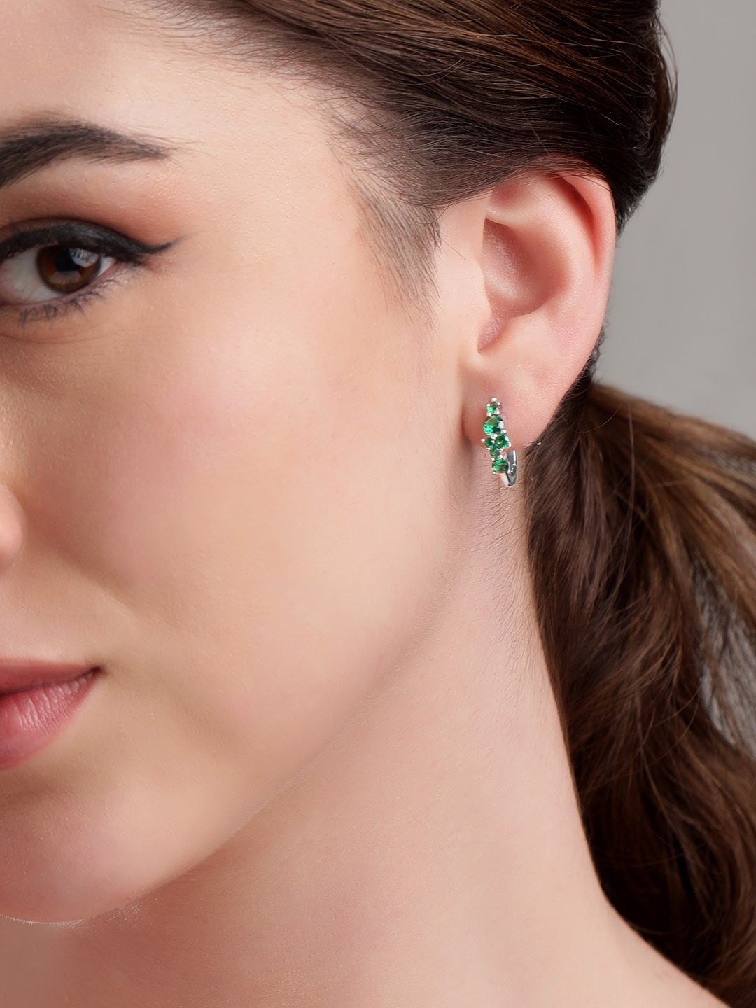 

Rubans Silver Silver Plated Hoop Earrings