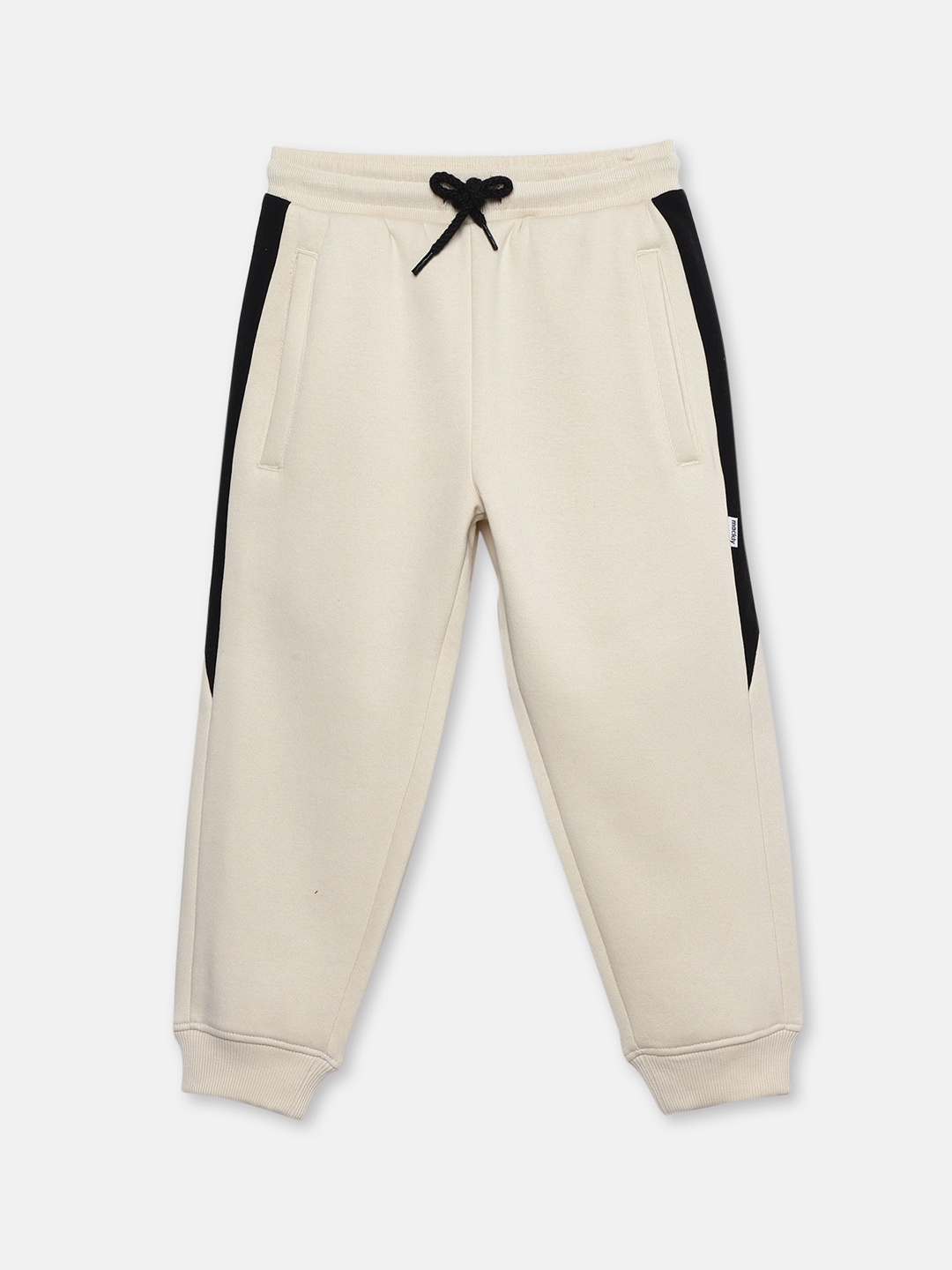 

mackly Boys Mid-Rise Regular Fit Joggers, Off white