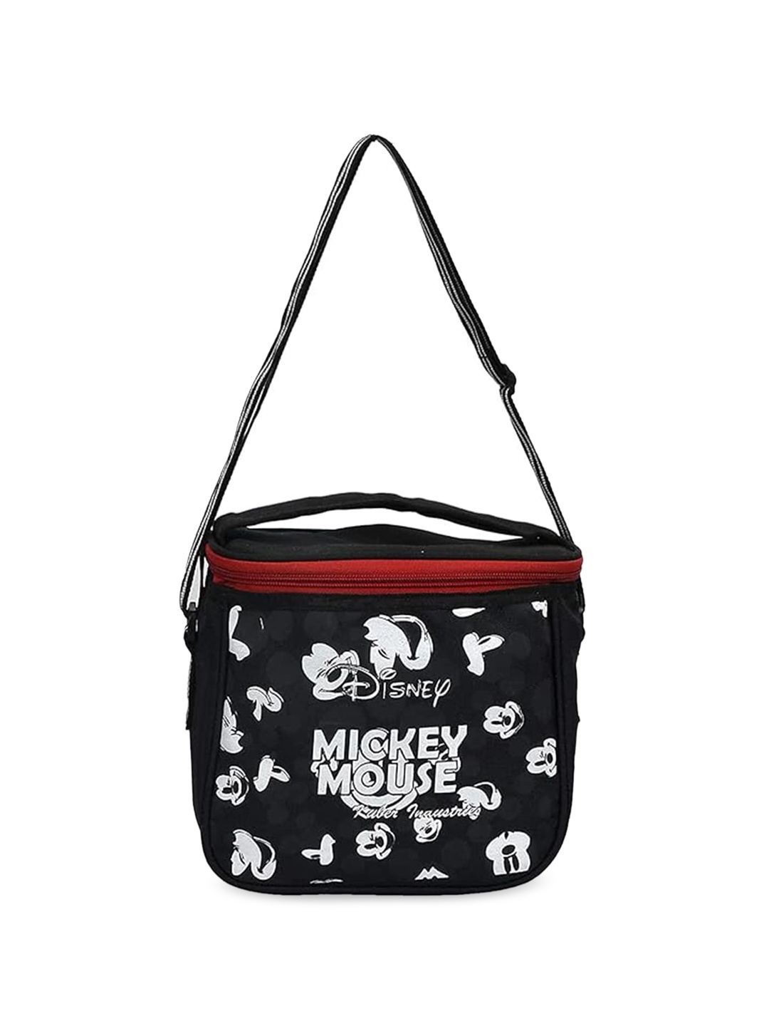 

Kuber Industries Mickey Mouse Printed Insulated Lunch Bag, Black