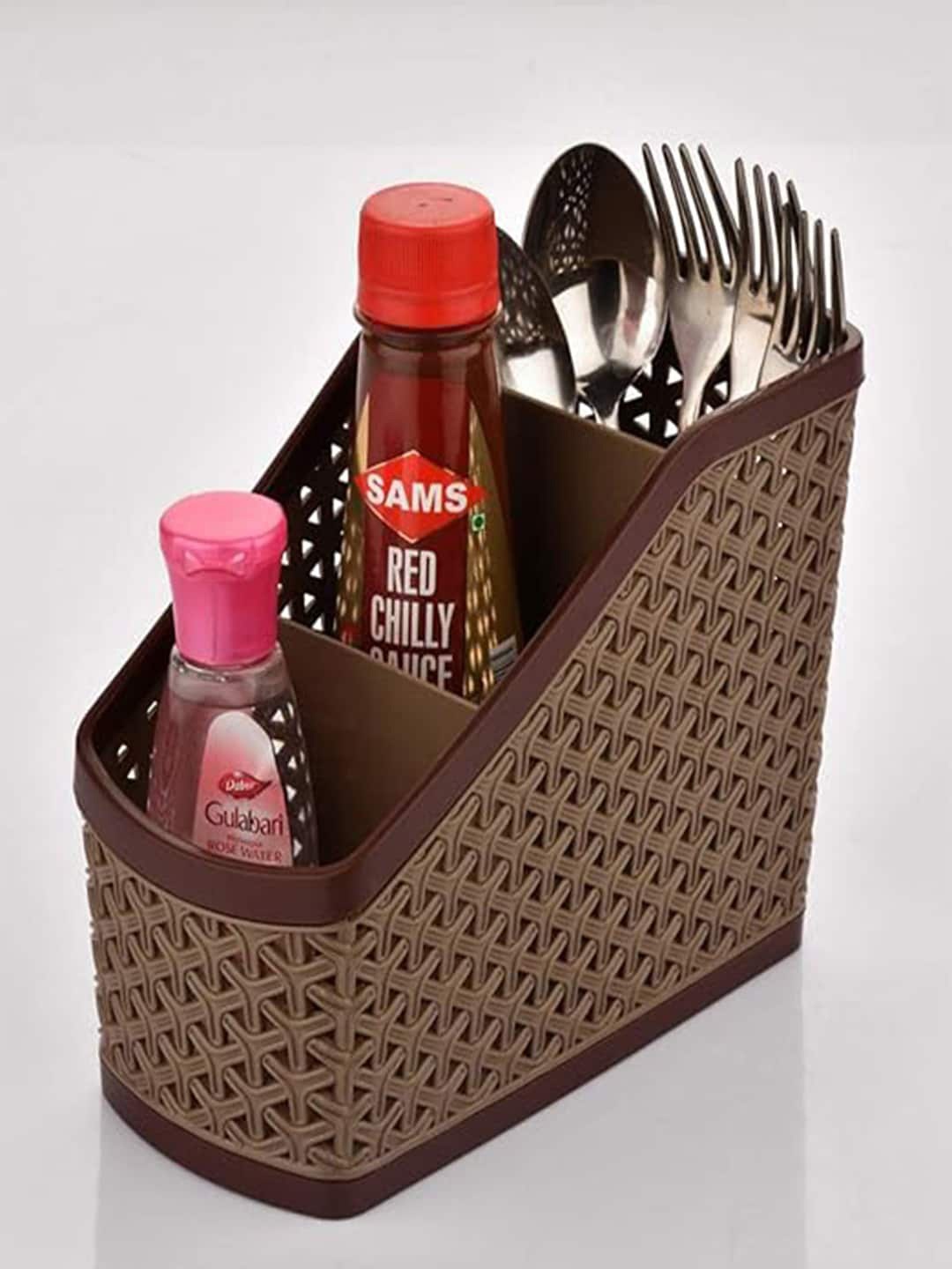 

Kuber Industries Brown Multi-Purpose Make Up Organizer