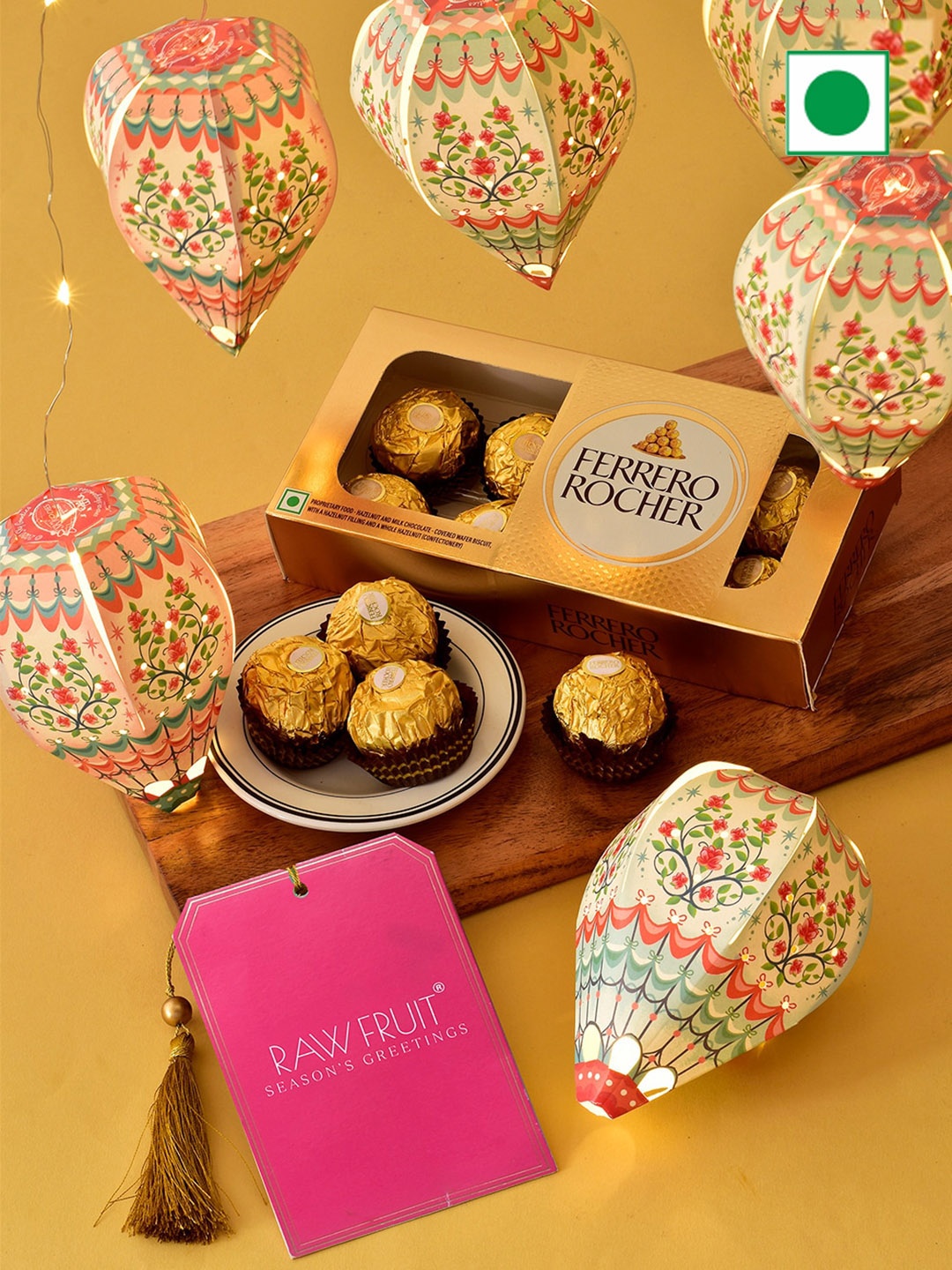

RawFruit Diwali Chocolates With Lamps - 100gms, Brown