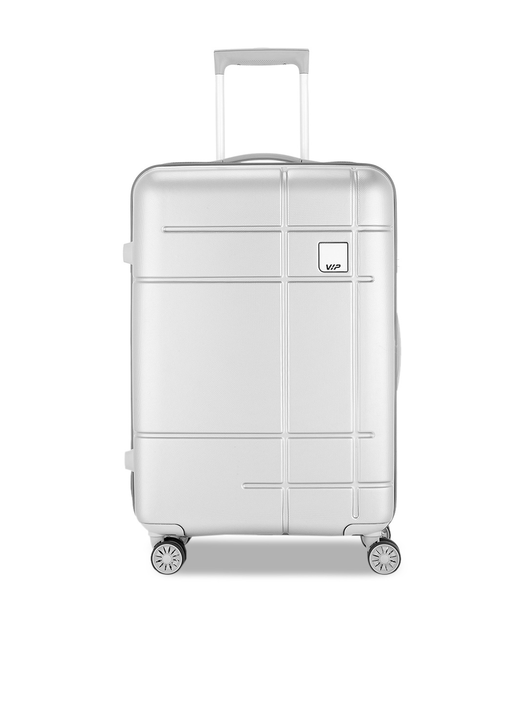 

VIP Hard Sided Medium Trolley Suitcase, Silver