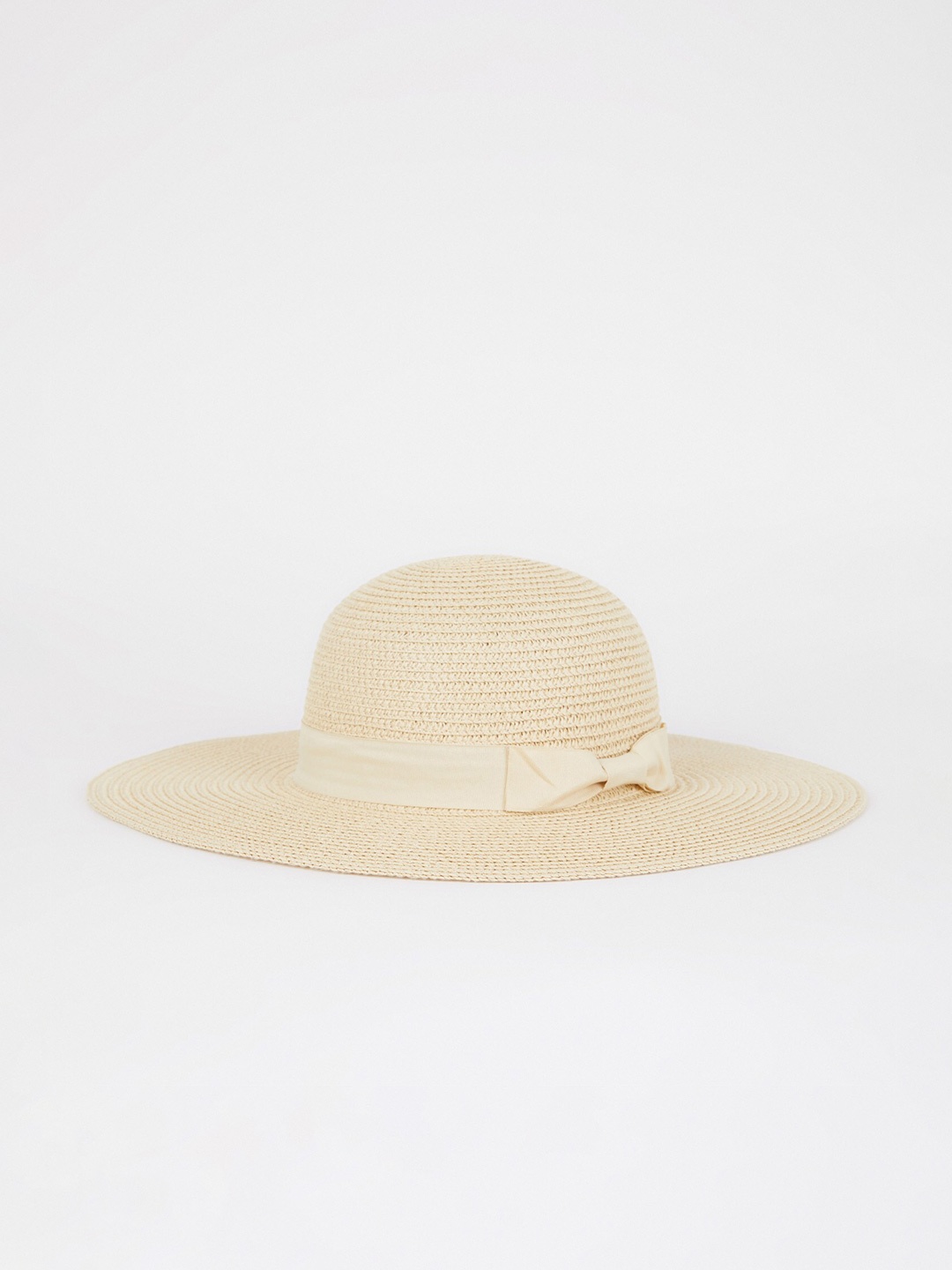 

DeFacto Women Woven Design Bow Detail Straw Hat, Off white