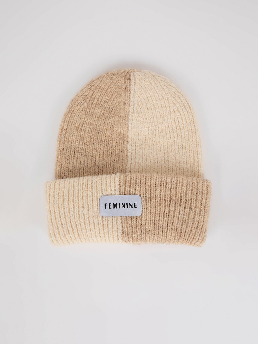 

DeFacto Self Design Beanie, Cream