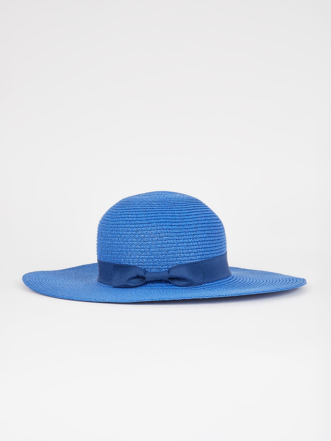 

DeFacto Women Woven Design Bow Detailed Straw Hat, Blue