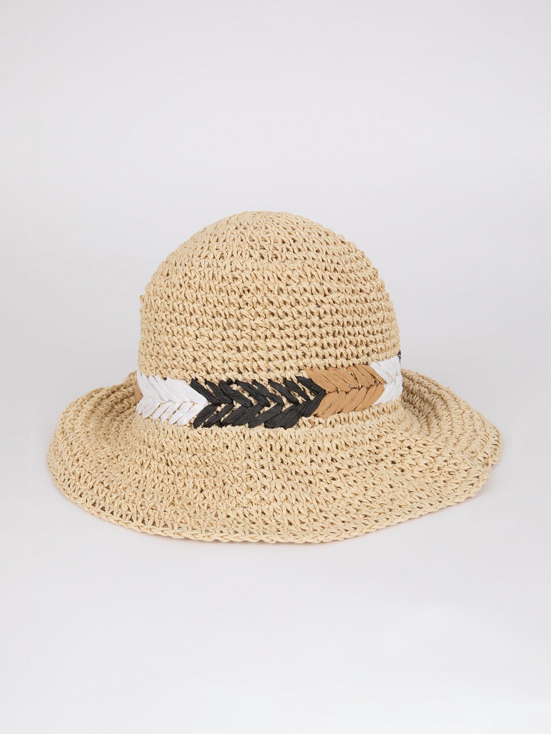 

DeFacto Women Woven Design Sun Hat, Beige