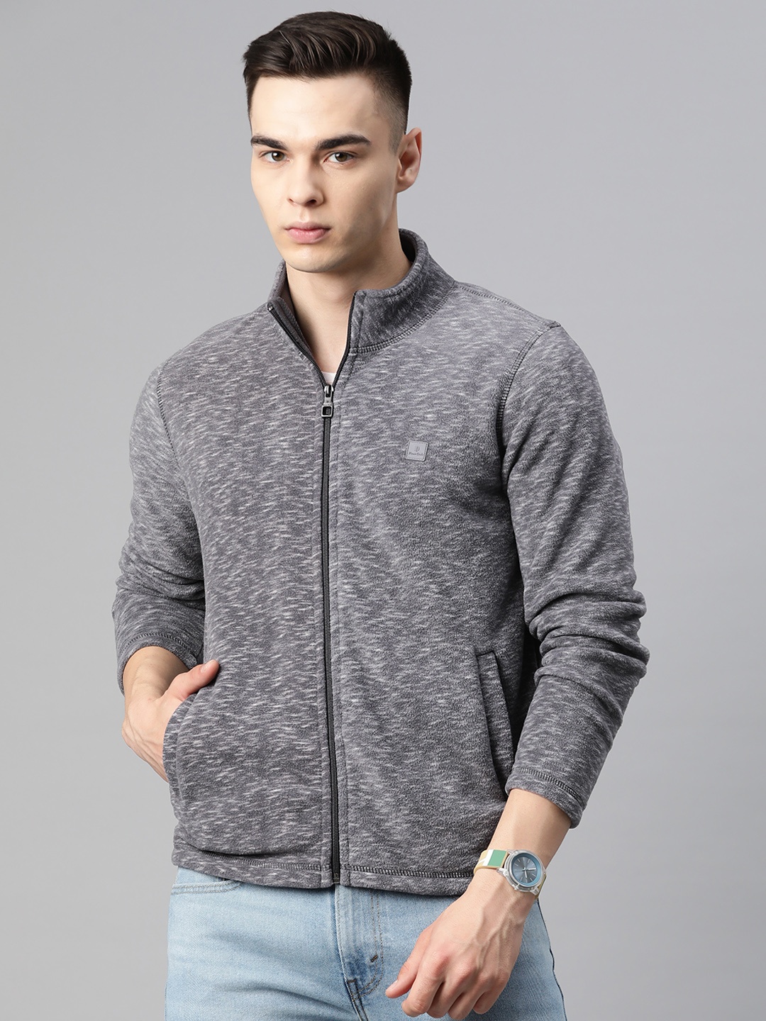 

Pierre Carlo Men Printed Sweatshirt, Grey