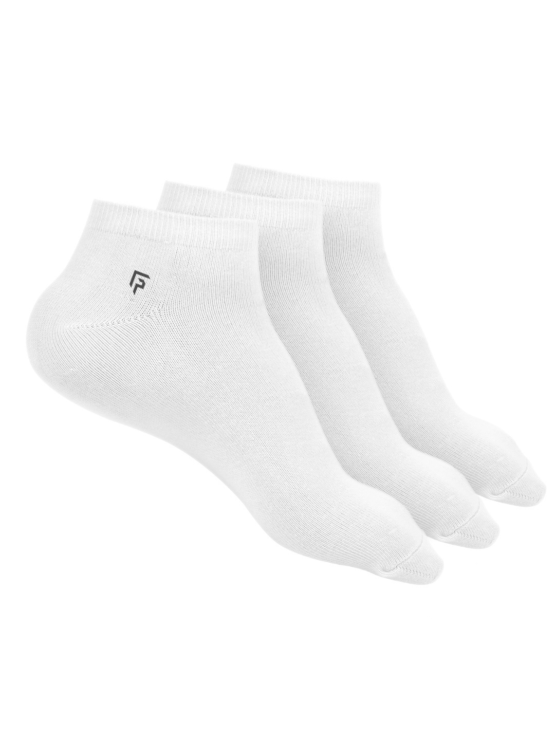 

FOOTPRINT 3 Pairs Unisex Organic Cotton Ankle Casual Bamboo Socks, White