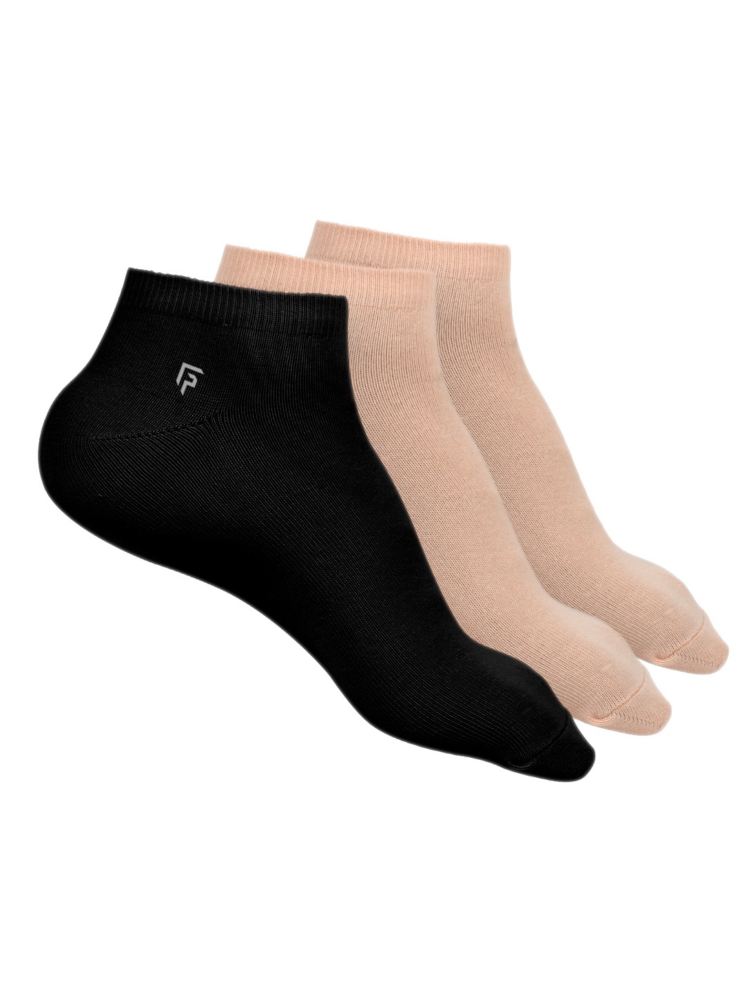 

FOOTPRINT 3 Pairs Unisex Organic Cotton Ankle Casual Bamboo Socks, Beige