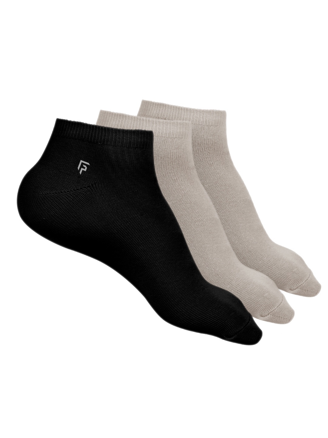 

FOOTPRINT 3 Pairs Unisex Organic Cotton Ankle Casual Bamboo Socks, Grey