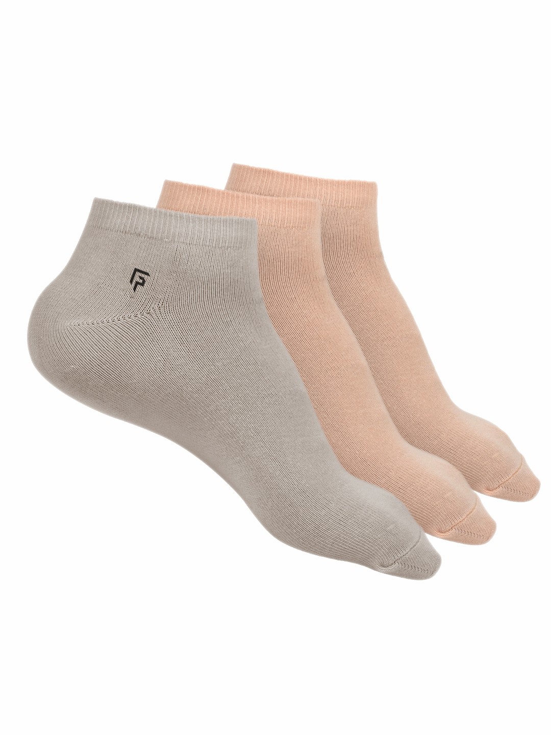 

FOOTPRINT 3 Pairs Unisex Organic Cotton Ankle Casual Bamboo Socks, Peach