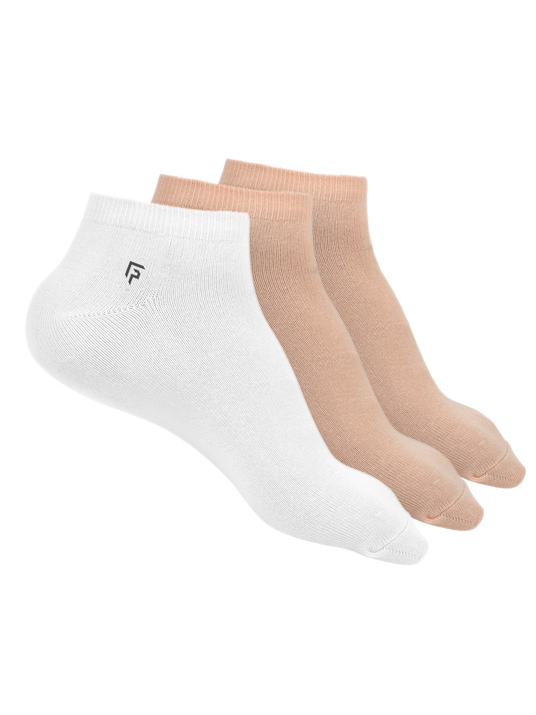 

FOOTPRINT 3 Pairs Unisex Organic Cotton Ankle Casual Bamboo Socks, Beige