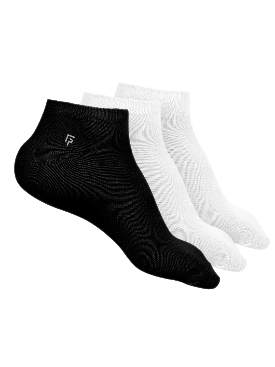 

FOOTPRINT 3 Pairs Unisex Organic Cotton Ankle Casual Bamboo Socks, White