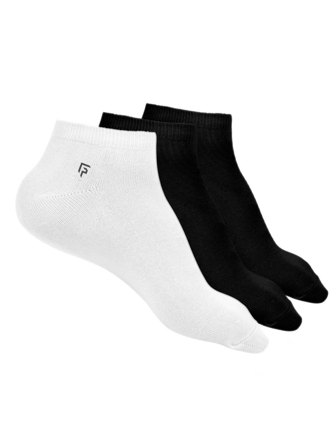 

FOOTPRINT 3 Pairs Unisex Organic Cotton Ankle Casual Bamboo Socks, White