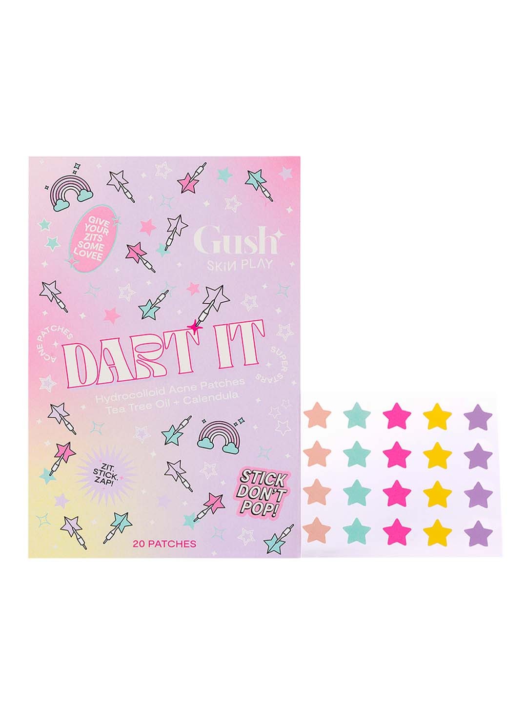 

Gush Beauty Dart It Hydrocolloid Pimple Patches - 20 Patches, Pink