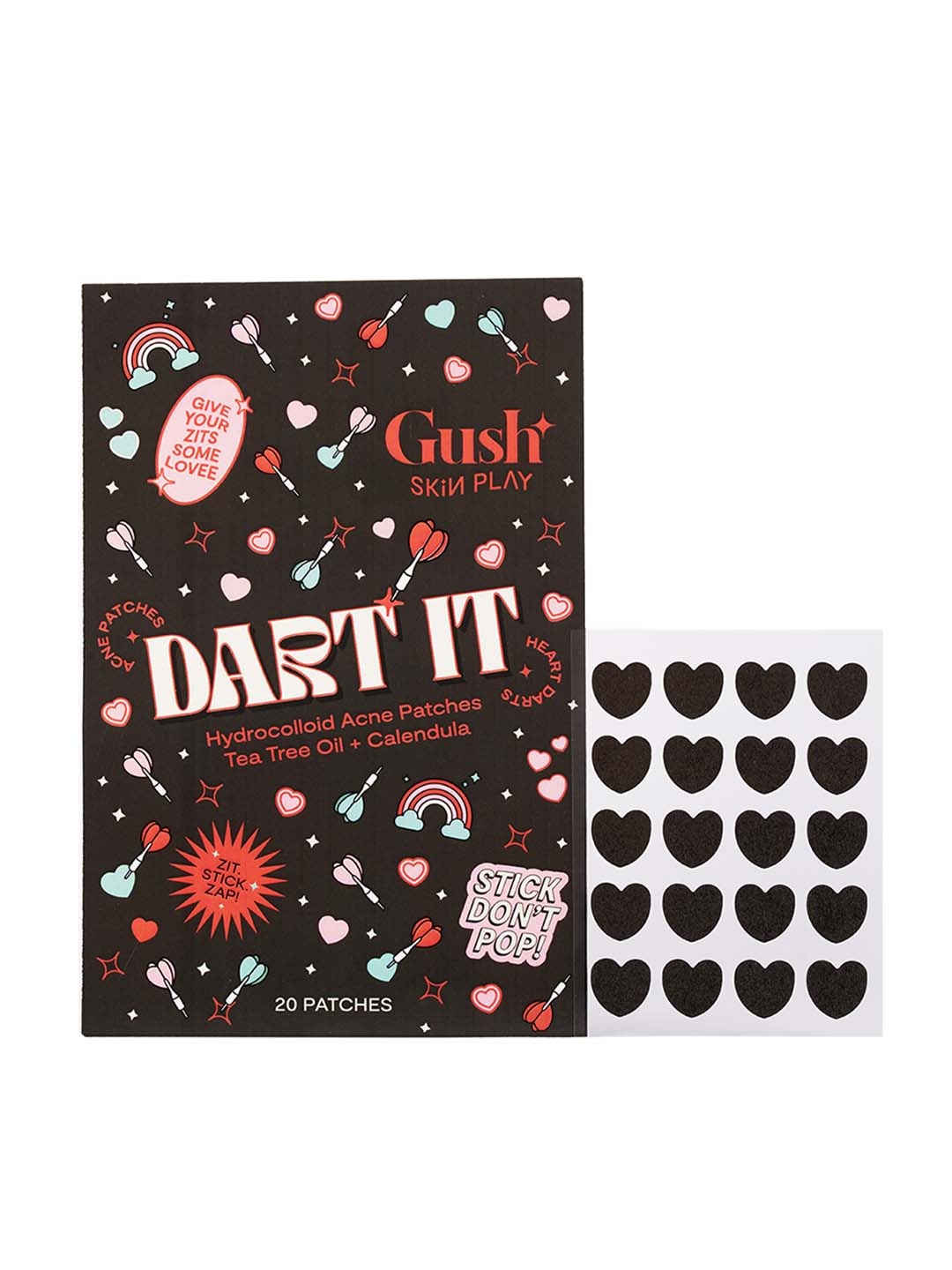 

Gush Beauty Dart It Hydrocolloid Pimple Patches - 20 Patches, Black