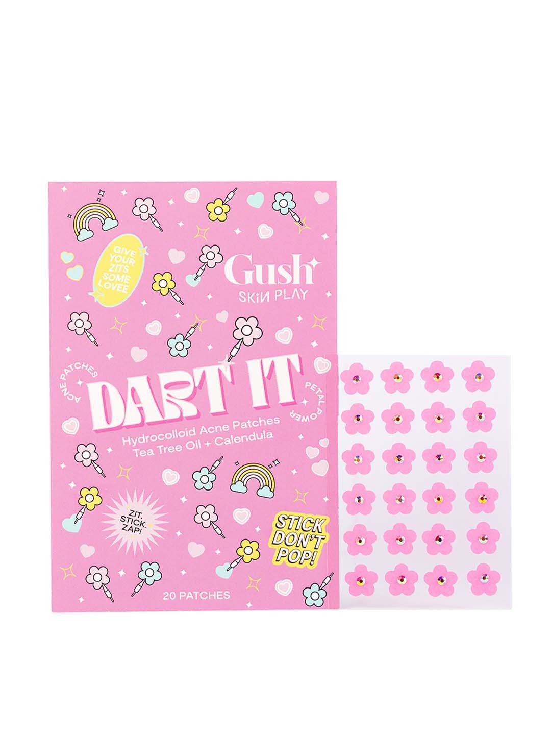 

Gush Beauty Dart It Hydrocolloid Pimple Patches - 20 Patches - Pink Flower