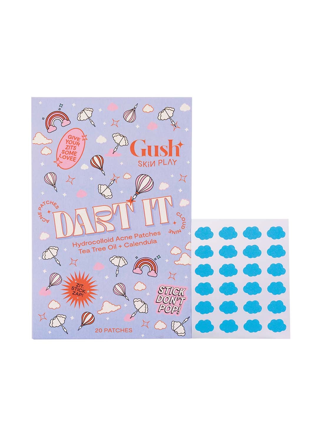 

Gush Beauty Dart It Hydrocolloid Pimple Patches - 20 Patches, Blue
