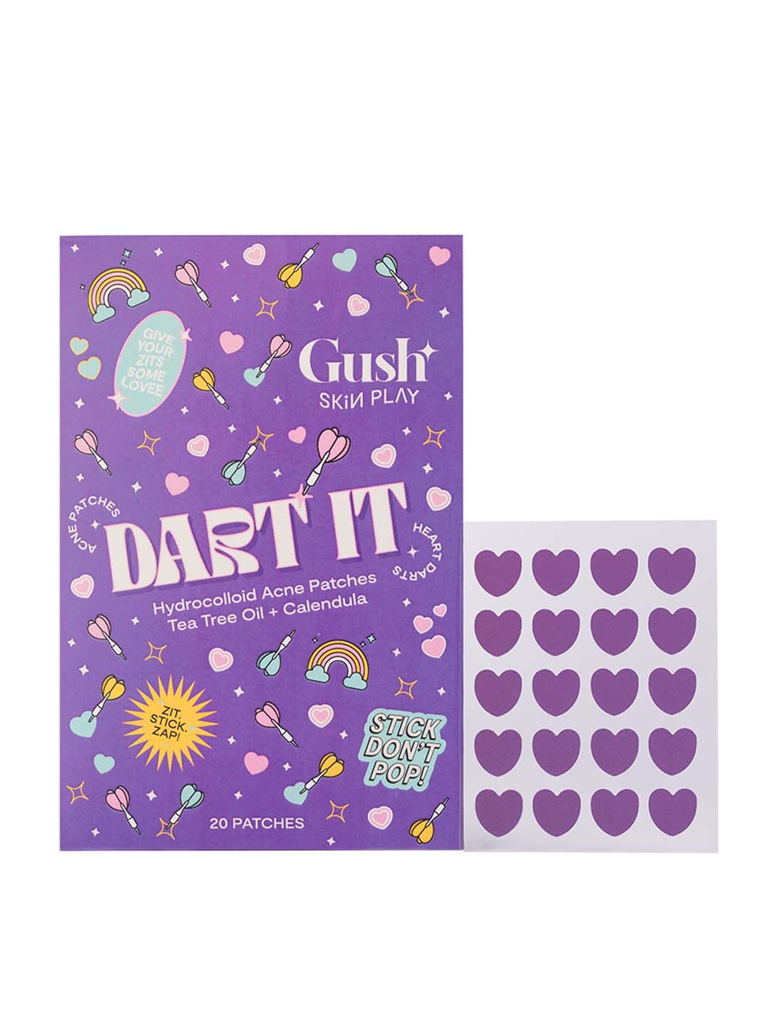 

Gush Beauty Dart It Hydrocolloid Pimple Patches - 20 Patches - Purple Heart
