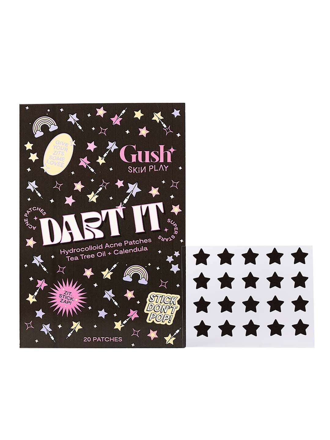 

Gush Beauty Dart It Hydrocolloid Pimple Patches - 20 Patches, Black