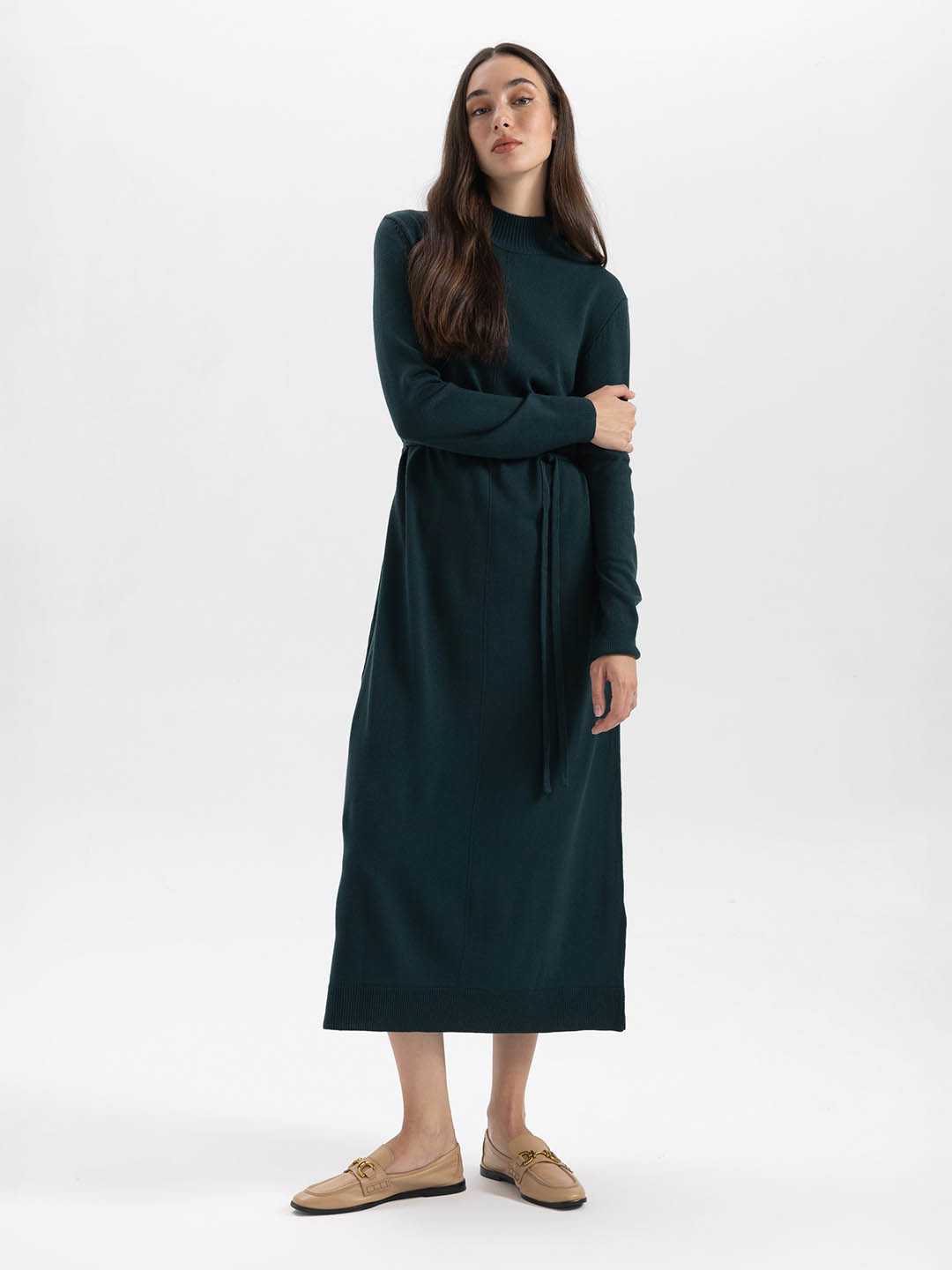 

DeFacto A-Line Midi Dress, Green
