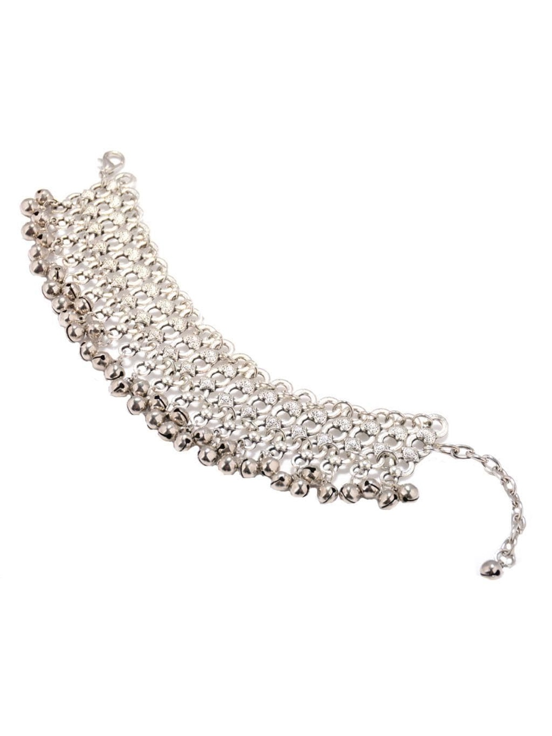 

Lyla Stainless Steel Beaded Anklet, Silver