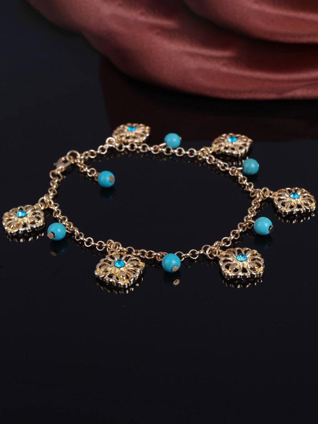 

Lyla Set Of 2 Gold-Plated Beaded Anklets