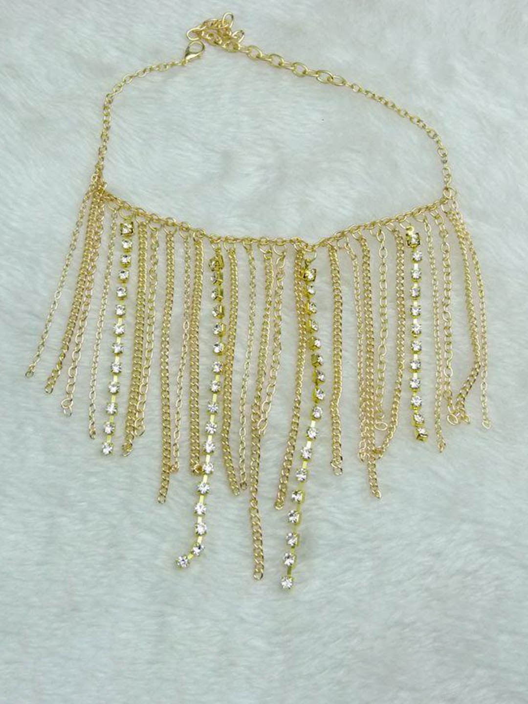 

Lyla Gold-Plated Stone-Studded Anklet