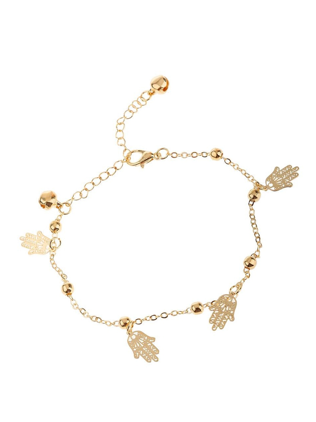 

Lyla Gold-Plated Hamza Charm Detail Anklet