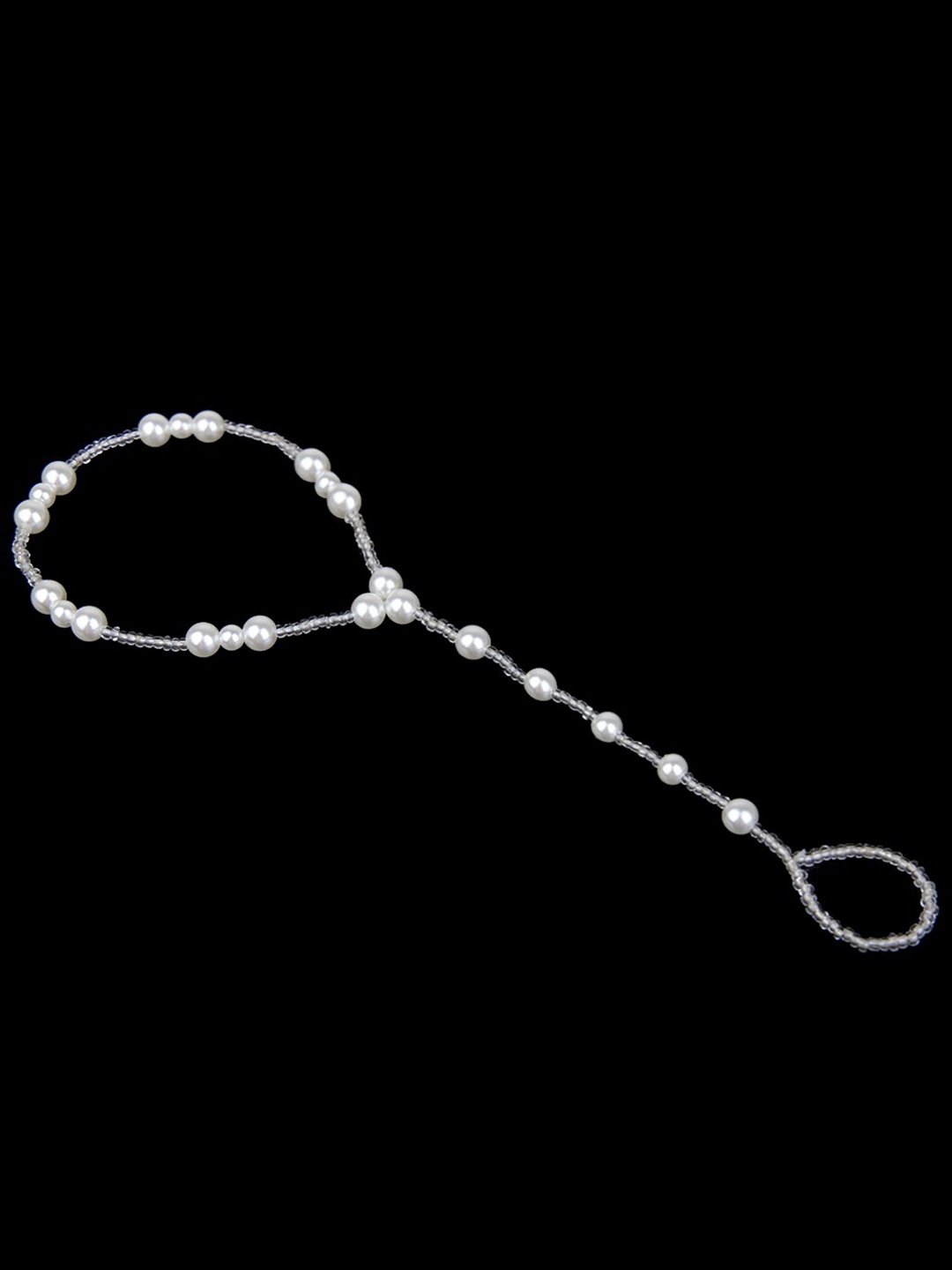 

Lyla Beaded & Crystal Barefoot Anklet, White