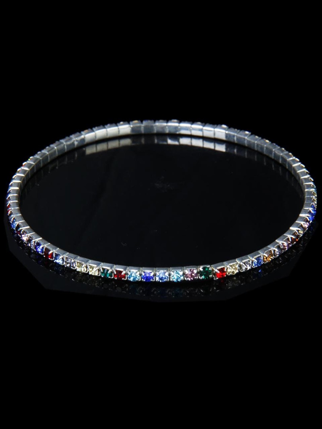 

Lyla Stone-Studded Adjustable Anklet, Blue
