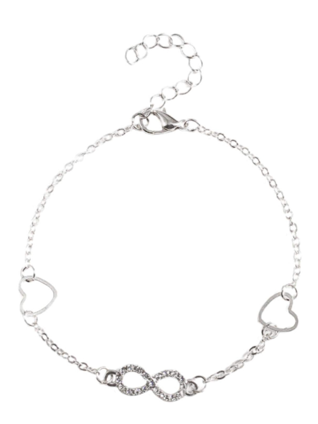 

Lyla Silver-Plated Stainless Steel & Infinite Charm Anklet