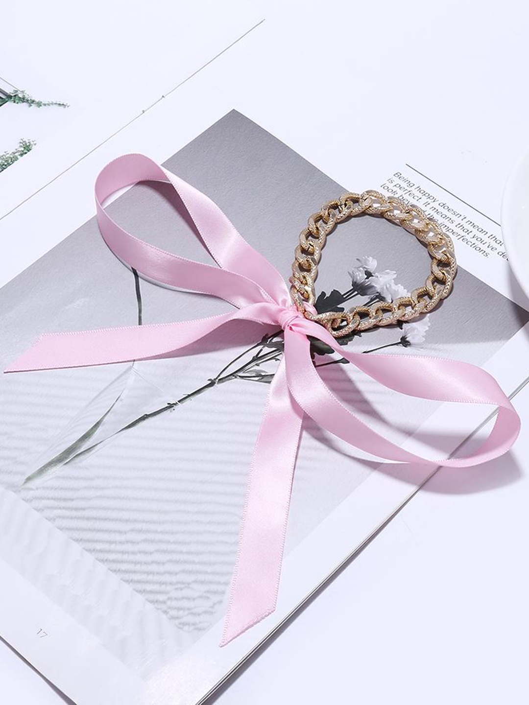 

Lyla Stainless Steel Ribbon Anklet, Gold