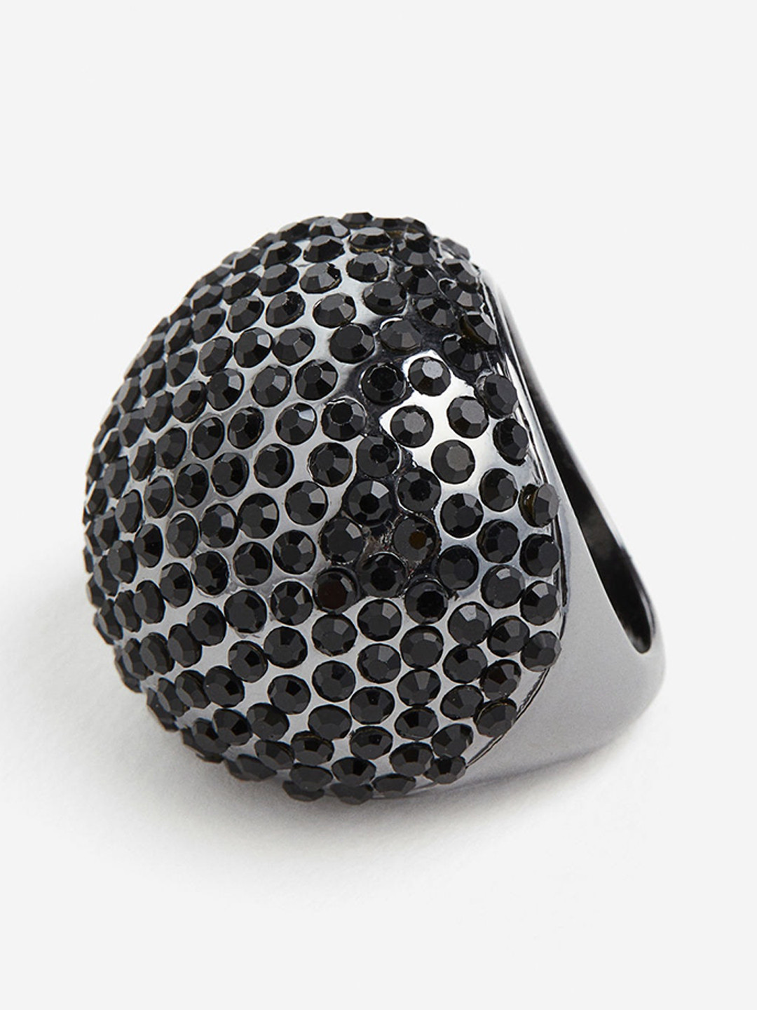 

H&M Rhinestone-Decorated Ring, Black