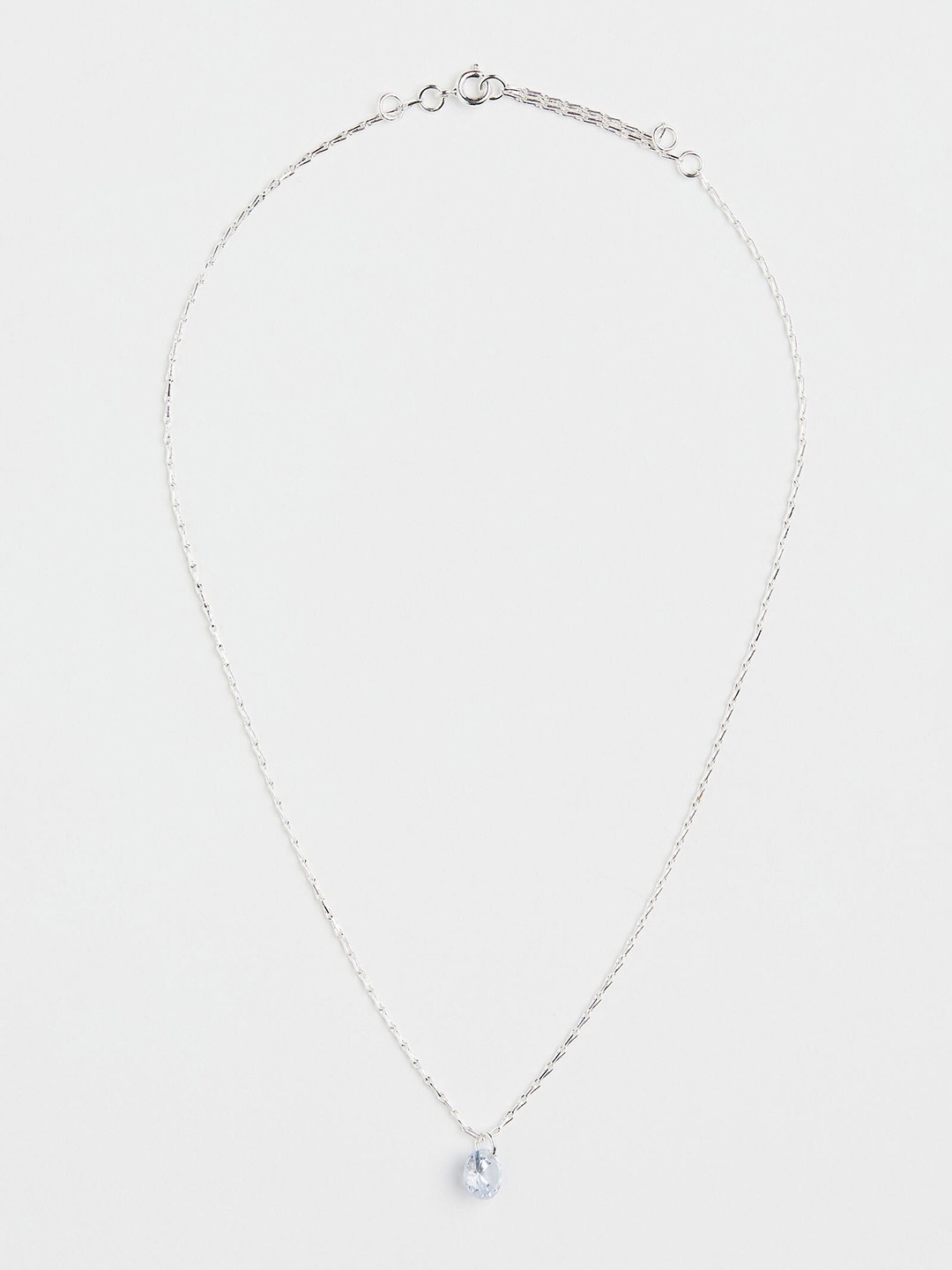 

H&M Rhinestone-Pendant Necklace, Silver