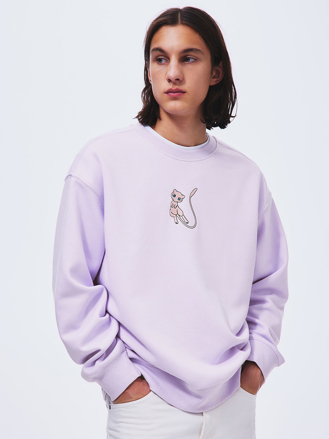 

H&M Relaxed Fit Sweatshirt, Purple