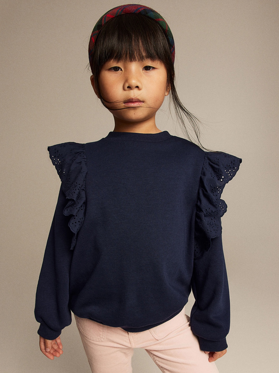 

H&M Girls Sweatshirt, Navy blue