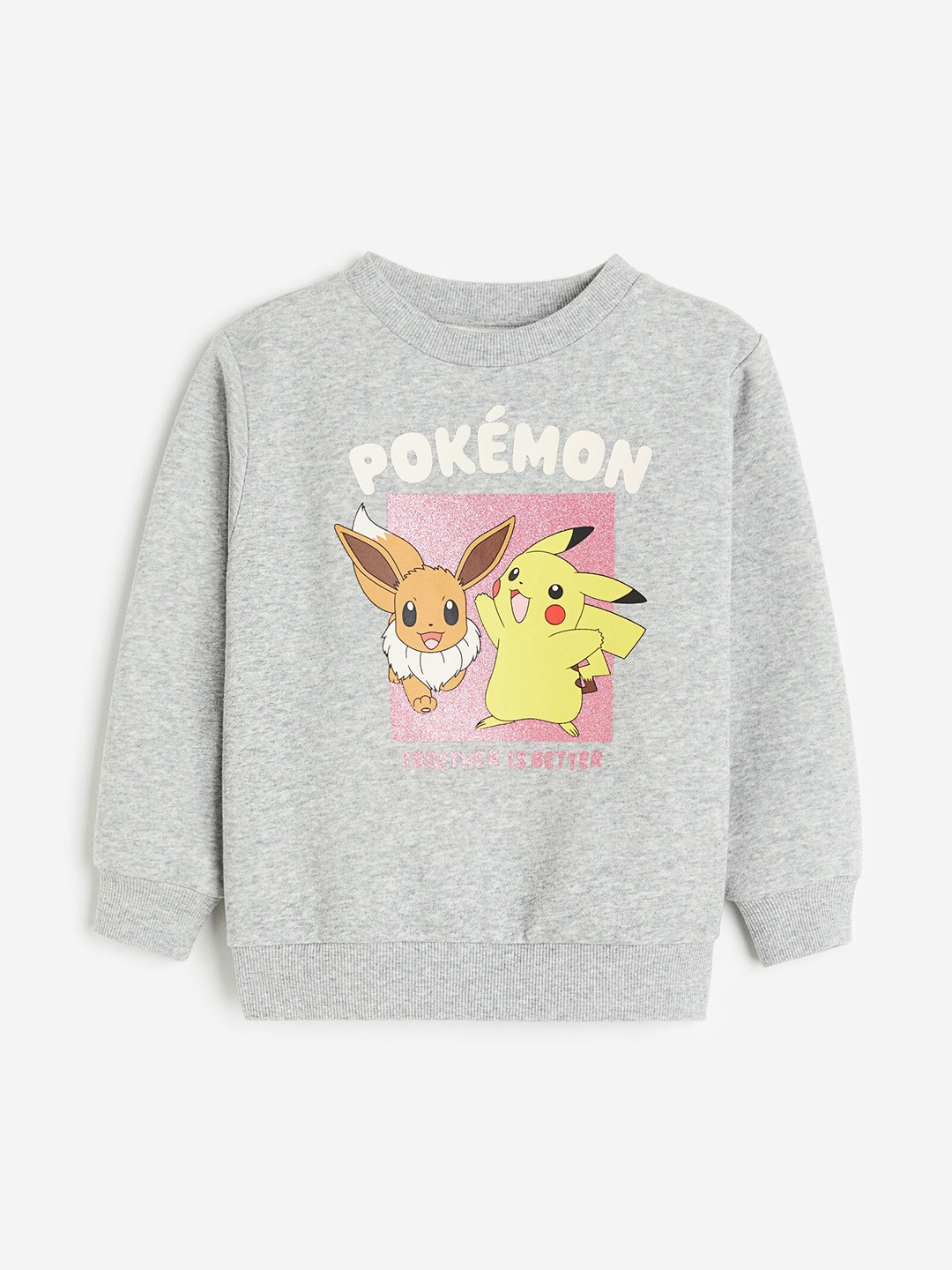 

H&M Girls Printed Sweatshirt, Grey