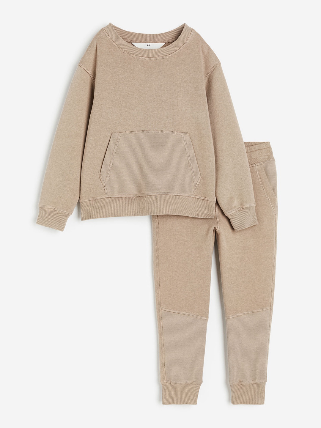 

H&M Boys 2-Piece Sweatshirt Set, Beige