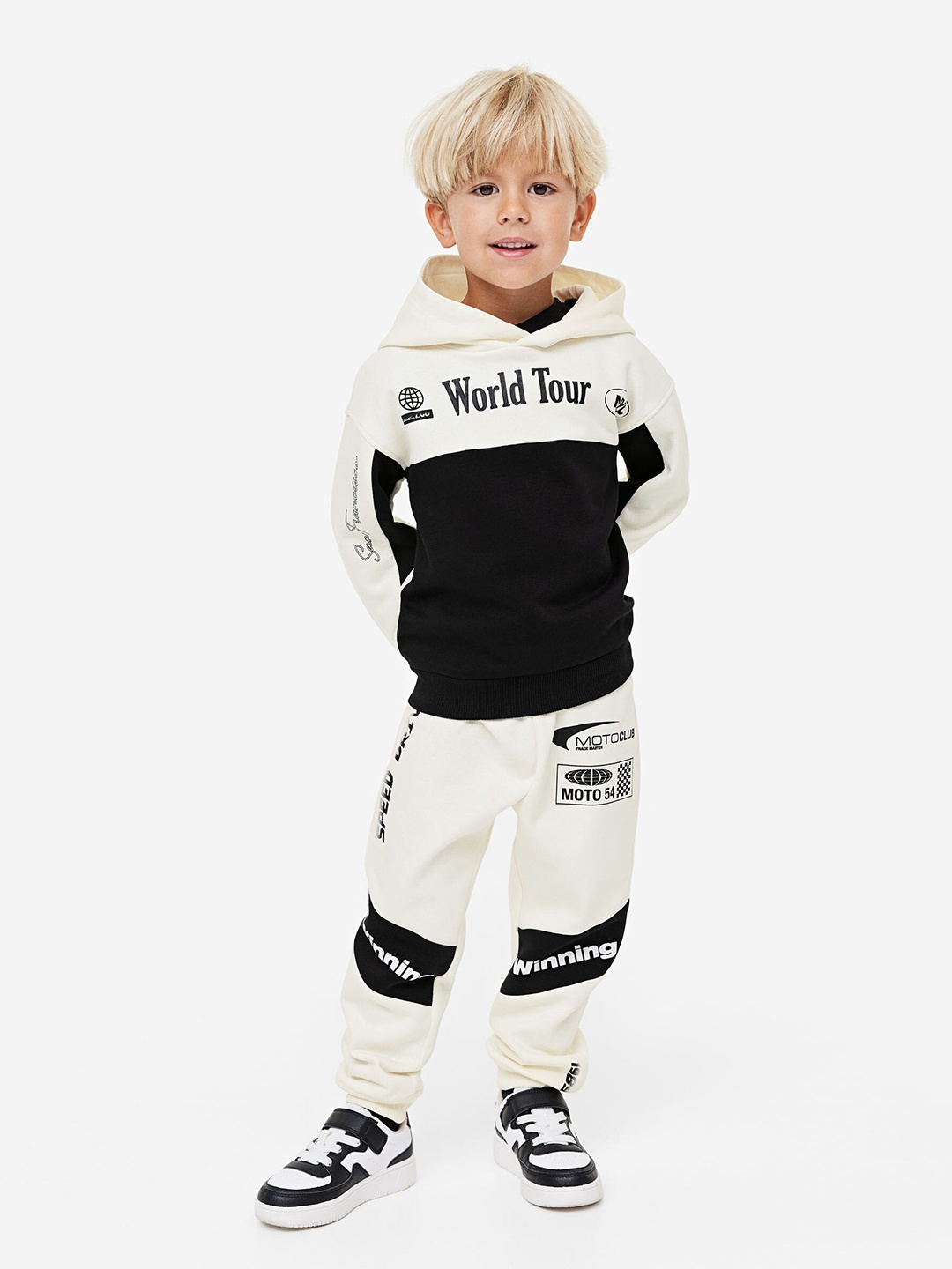 

H&M Boys 2-Piece Sweatshirt Set, White