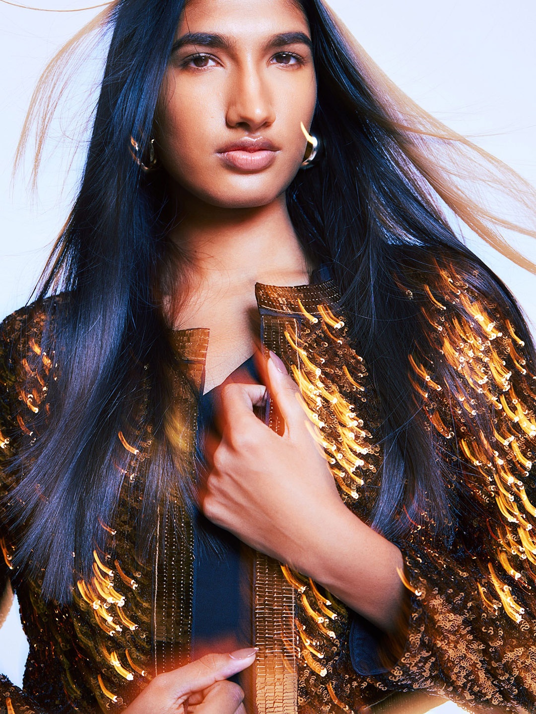 

H&M Sequined Jacket, Gold