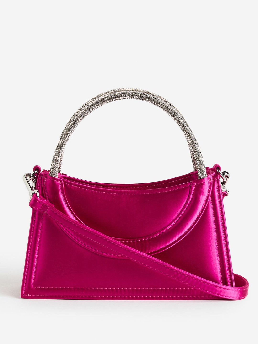 

H&M Crossbody Satin Bag, Pink