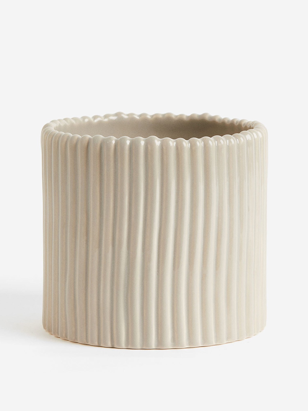 

H&M Beige Stoneware Plant Pot