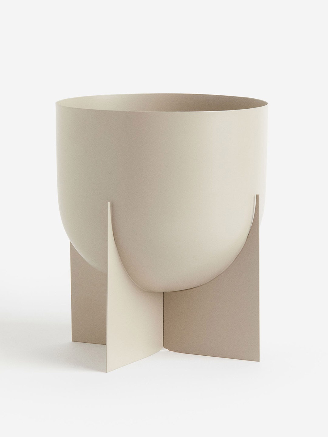 

H&M Beige Metal Plant Pot