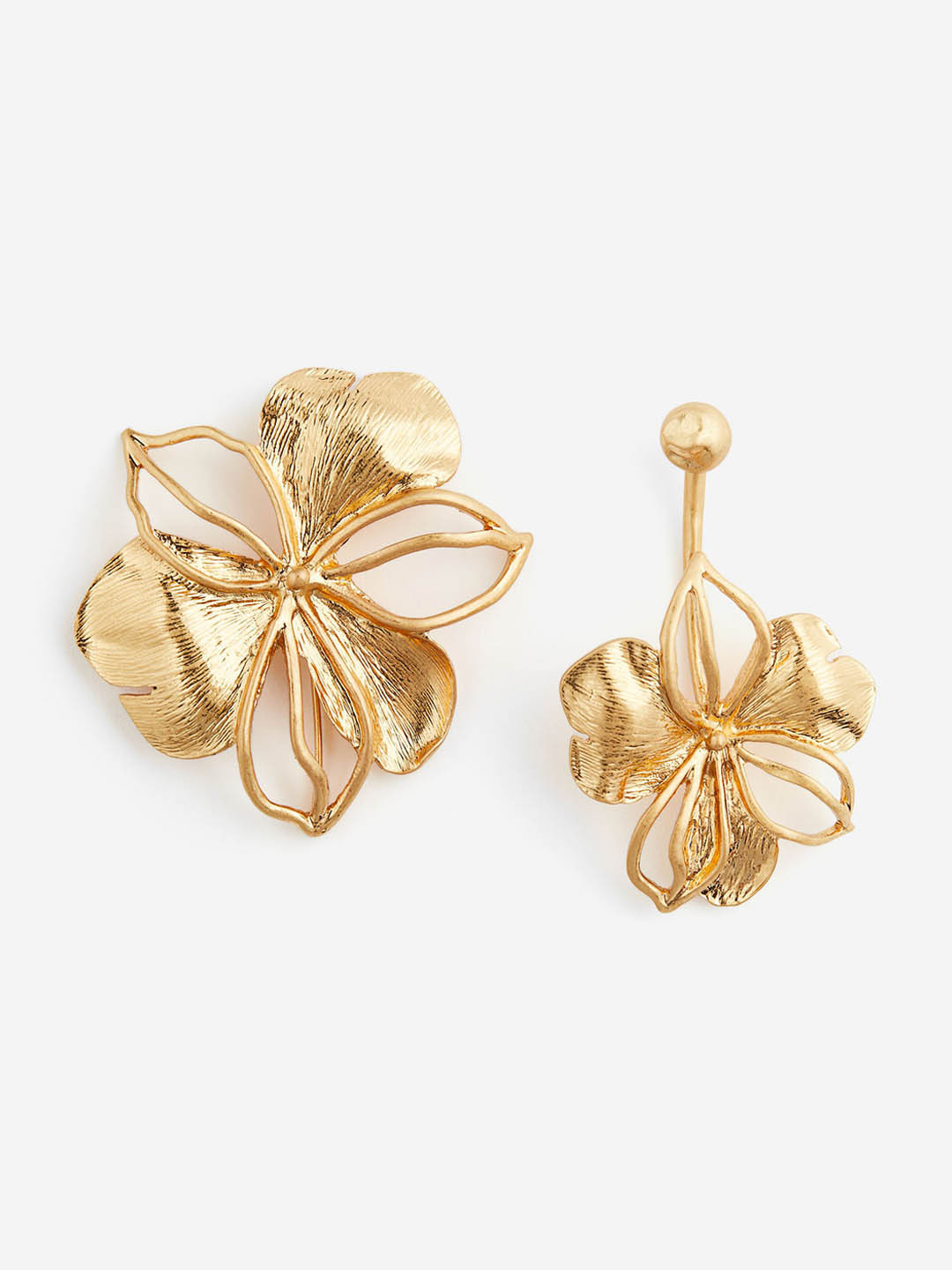 

H&M Flower-Shaped Earrings, Gold
